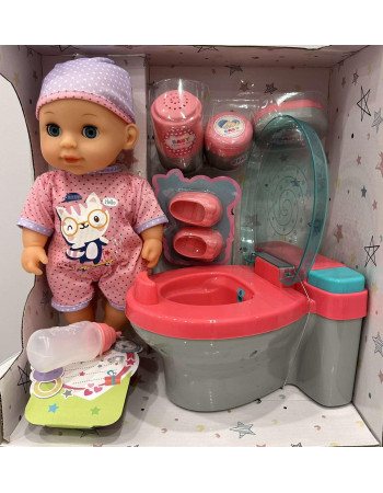 Пупс звуковий з горщиком - унітазом та аксесуарами 'Baby Tutu love' арт. 9263