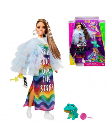 Лялька Barbie Extra 'Барбі Екстра' у веселковій сукні арт. GYJ78