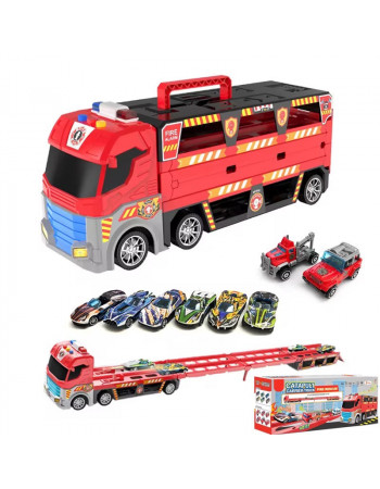 Трейлер - трек 'Fire/Пожежна машина' з машинками арт. T 908 A