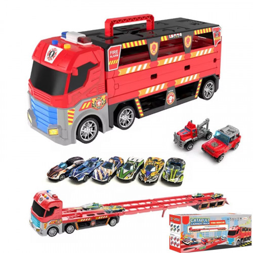 Трейлер - трек 'Fire/Пожежна машина' з машинками арт. T 908 A