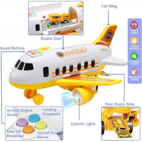 Ігровий набір - вантажний літак із машинками 'Engineering' арт. HS 8009 A