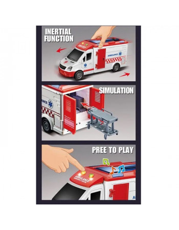 Машина 'Швидка допомога' інерційна, звукова арт. JS 126
