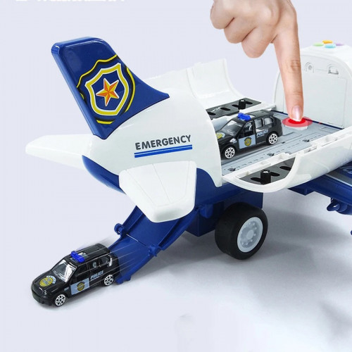 Ігровий набір - вантажний літак із машинками 'Police' арт. HS 8009 C