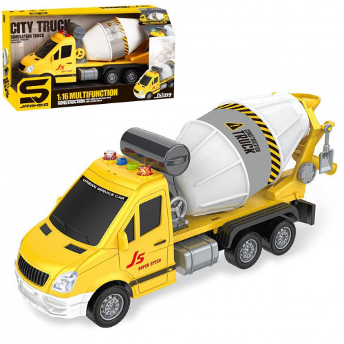 Машина інерційна 'Бетонозмішувач' ЖОВТА арт. JS 132 / 132 A