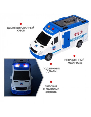 Машина 'Поліційна/Police' инерционная, звуковая арт. JS 126 A