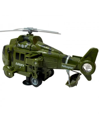 Ігровий набір військової техніки ЗСУ 'Трейлер з вертольотом' арт. WY 571 G/H