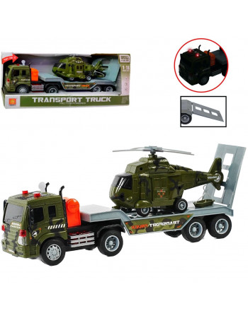 Ігровий набір військової техніки ЗСУ 'Трейлер з вертольотом' арт. WY 571 G/H