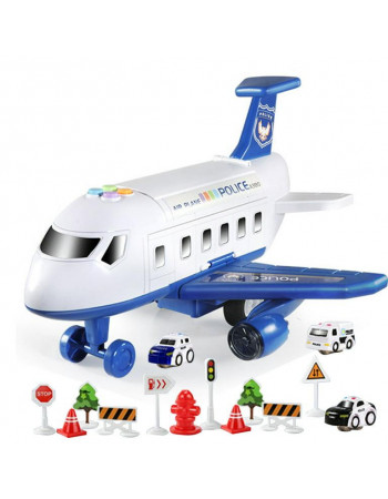 Ігровий набір - літак-парковка з машинками 'Police' арт. SJ 676 C