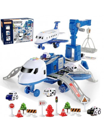 Ігровий набір - літак-парковка з машинками 'Police' арт. SJ 676 C