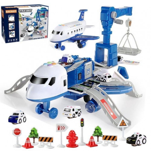 Ігровий набір - літак-парковка з машинками 'Police' арт. SJ 676 C