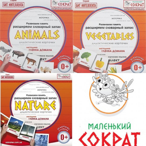 Меганабір карток Домана англійською мовою (570 карток) — Комплект No1