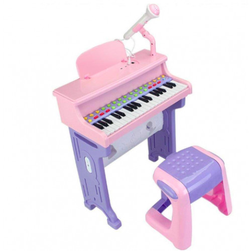 Синтезатор (піаніно) зі стільчиком (РОЗОВИЙ) арт. 8818-206AB