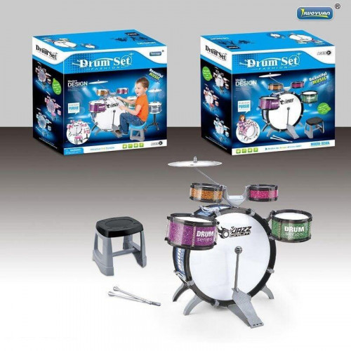 Дитяча барабанна установка зі стільчиком арт. L 552