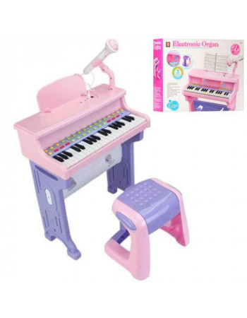 Синтезатор (піаніно) зі стільчиком (РОЗОВИЙ) арт. 8818-206AB