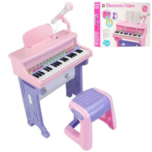 Синтезатор (піаніно) зі стільчиком (РОЗОВИЙ) арт. 8818-206AB