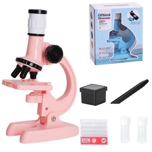 Мікроскоп дитячий з підсвічуванням 'Optical microscope' РОЖЕВИЙ  арт. LZ 8601-1