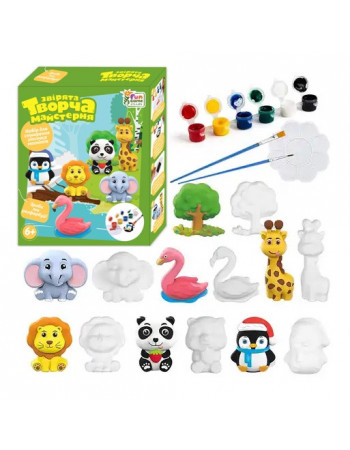 Набір для творчості 'Гіпсові фігури з магнітом 'Звірята' арт. 44184