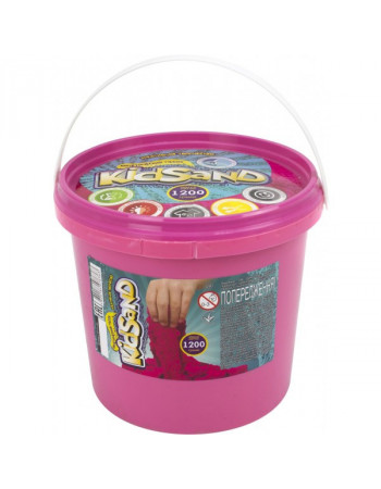 Кінетичний пісок KidSand' (1200 гр) РОЖЕВИЙ арт. KS-01-04