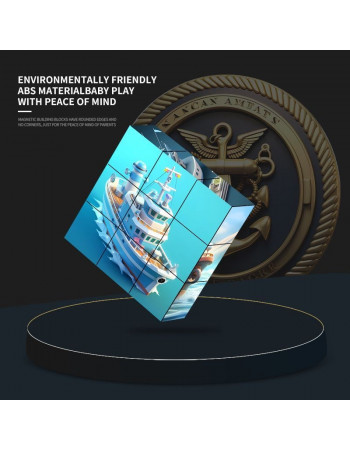 Магнітні кубики 'Magnetic blocks' Navy (9 деталей) арт. U 9/60174