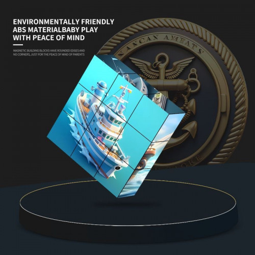 Магнітні кубики 'Magnetic blocks' Navy (9 деталей) арт. U 9/60174