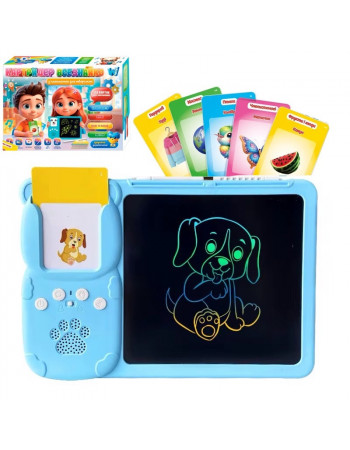 Іграшка - картридер з дощечкою для малювання 'Всезнайка' (казки, пісні, укр. озвучка) БЛАКИТНИЙ арт. 94930