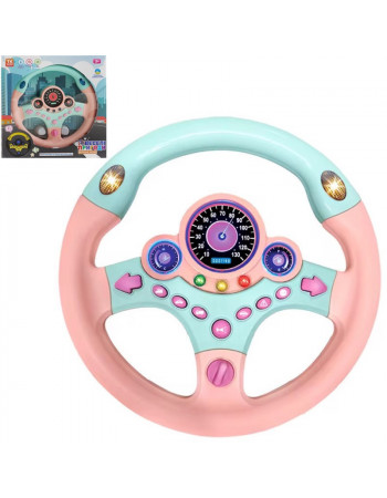 Інтерактивна іграшка 'кермо' (укр. озвучка) РОЖЕВИЙ арт. 23554