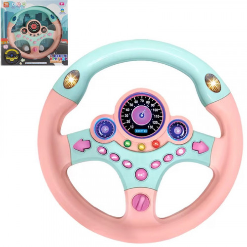 Інтерактивна іграшка 'кермо' (укр. озвучка) РОЖЕВИЙ арт. 23554