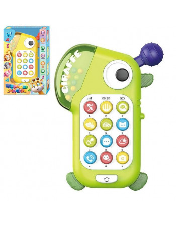 Музичний телефон (укр. озвучка, казки, пісні, вірші) ЗЕЛЕНИЙ арт. 34691