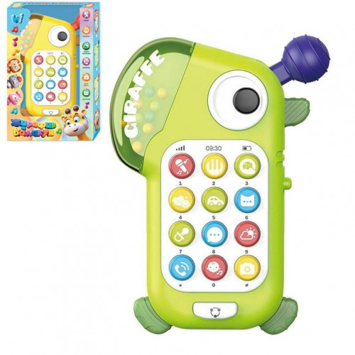 Музичний телефон (укр. озвучка, казки, пісні, вірші) ЗЕЛЕНИЙ арт. 34691