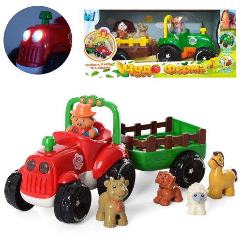 Музичний трактор із тваринами 'Чудо ферма' (укр. озвучка) арт. 37586