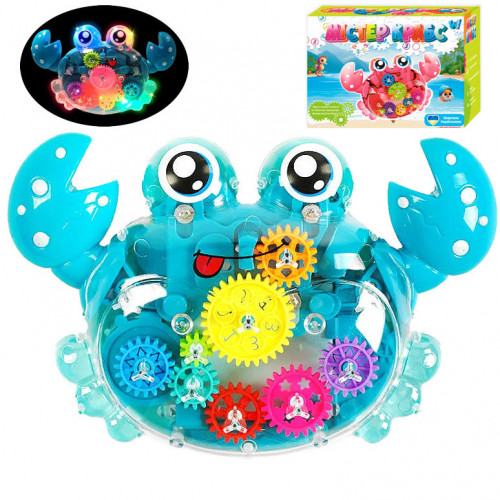 Музична іграшка з шестернями 'Краб' (укр. озвучка) БЛАКИТНИЙ арт. 94219