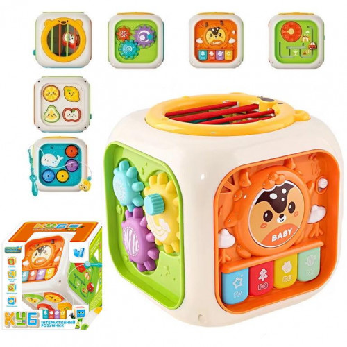 Розвиваюча інтерактивна іграшка 'музичний куб' (укр. озвучка, казки, пісні) арт. 30671