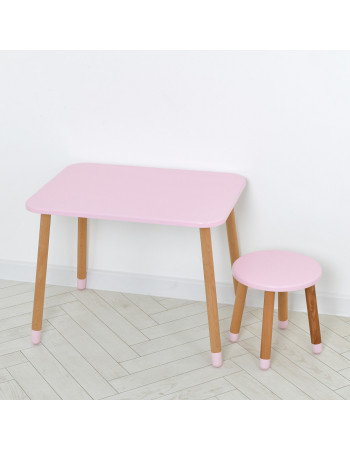 *Набір дитячих дерев'яних меблів (стіл та стілець) арт. 04-026R