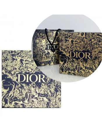 Подарункове пакування (пакет і коробка) Dior. СИНЄ