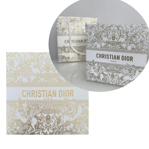 Подарункове пакування (пакет і коробка) Dior. ЗОЛОТЕ