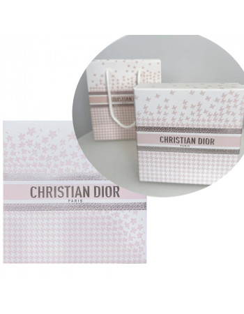 Подарункове пакування (пакет і коробка) Dior. РОЖЕВЕ