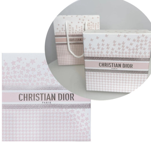 Подарункове пакування (пакет і коробка) Dior. РОЖЕВЕ