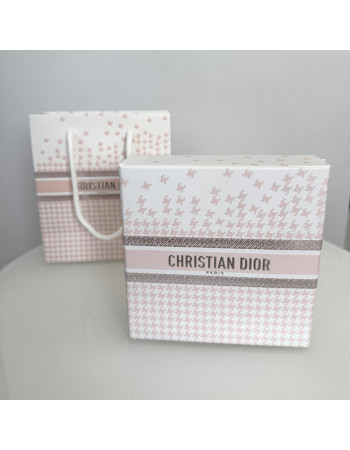 Подарункове пакування (пакет і коробка) Dior. РОЖЕВЕ