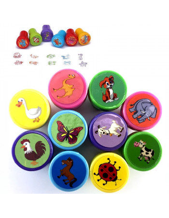 Набір печаток (10 штук) 'Комахи і тварини' арт. C 71055