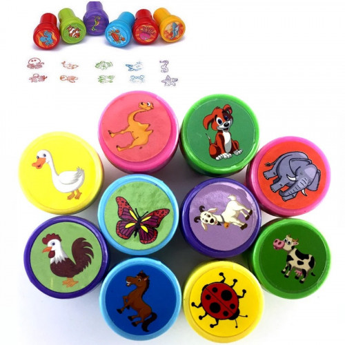 Набір печаток (10 штук) 'Комахи і тварини' арт. C 71055