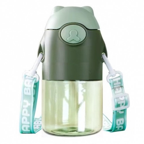 Дитяча пляшка для води з плечовим ременем ЗЕЛЕНА арт. C 59540