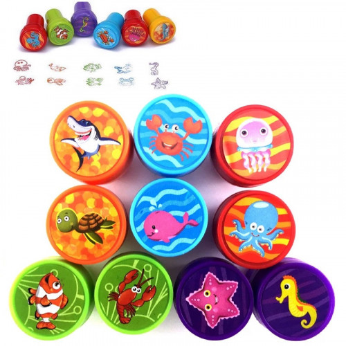 Набір печаток (10 штук) 'Підводний світ' арт. C 71060