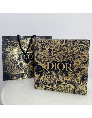Подарункове пакування (пакет і коробка) Dior. СИНЄ