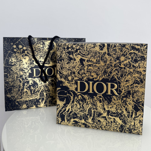 Подарункове пакування (пакет і коробка) Dior. СИНЄ