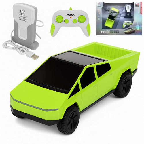 Машина на радіокеруванні із зарядною станцією 'Tesla Cybertruck' ЗЕЛЕНА арт. 597 A