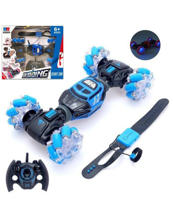 Трюкова машинка - перевертиш на радіоуправлінні і управлінні від руки СИНЯ арт. 2196