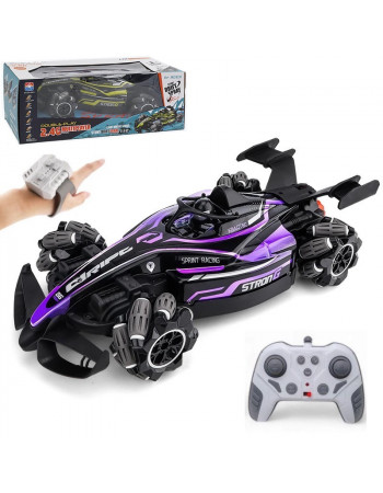 Машинка на радіокеруванні та керуванні браслетом (парогенератор) ФІОЛЕТОВА арт. CD-TJ 003 G