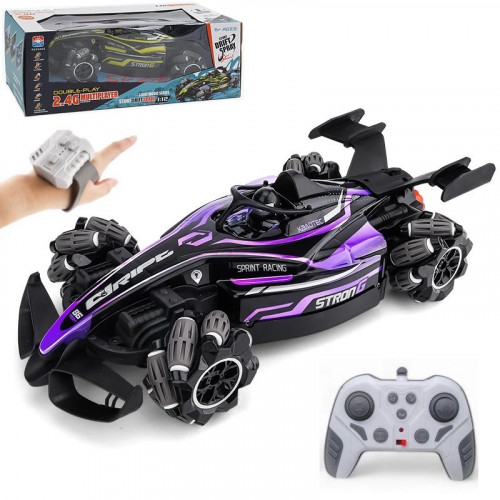 Машинка на радіокеруванні та керуванні браслетом (парогенератор) ФІОЛЕТОВА арт. CD-TJ 003 G