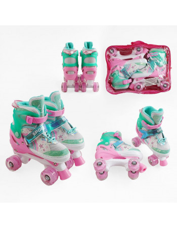 Ролики дитячі розсувні (квади) розмір M/34-38, колеса PU арт. R-719-54 М