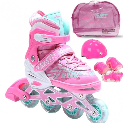 Комплект - ролики із захистом розмір M /35-38/колеса PU арт. 7295-М